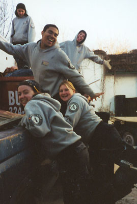 unloading the truck