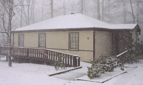 lodge in the snow