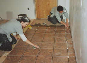 tiling the kitchen